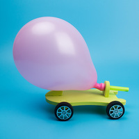 Voiture à Propulsion d'Air EVA, Voiture à Marche Arrière, Voiture à Ballon - Kit Scientifique pour Étudiants, Jouets STEM pour Enfants de 4 à 14 Ans