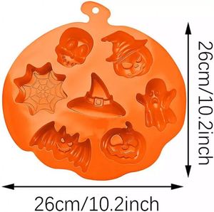 Moules en silicone pour chocolat et fondant, Halloween, chauve-souris, citrouille, crâne, dessin animé, moule à gâteau, moule à biscuits DIY - Product Image 2