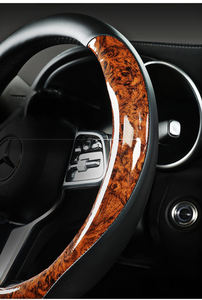 Cubierta de <span class=keywords><strong>volante</strong></span> de grano de madera de cuero antideslizante para coche cubierta protectora Universal para <span class=keywords><strong>volante</strong></span> de coche estilo de moda 38cm <span class=keywords><strong>tipo</strong></span> O <span class=keywords><strong>D</strong></span> - Product Image 3