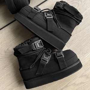 Botas de nieve para hombre, botas de invierno acolchadas de algodón grueso, zapatos protectores cálidos para hombre, mocasines de suela gruesa, zapatos de lona de algodón de caña alta - Product Image 1
