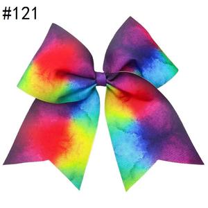 Lazo para salpicaduras de <span class=keywords><strong>pintura</strong></span> para niñas, cinta grande de grogrén de 6-7 pulgadas para el pelo con arcoíris - Product Image 3