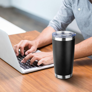 Tumbler Americano <span class=keywords><strong>da</strong></span> 20oz a Doppia Parete con Isolamento Sottovuoto, Rivestimento in Polvere, per Vino e Campeggio, con Logo Personalizzato, Tazza Classica - Product Image 5