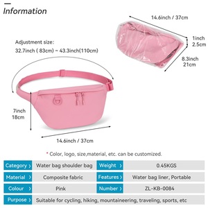 Borsa a tracolla idratante rosa per mountain bike, in tessuto traspirante e anti-umidità, con cintura in vita, modello Limitless - Product Image 6
