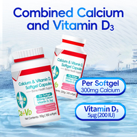 Capsules de cholecalciférol en gélules molles de calcium et vitamine D3 de marque privée pour la santé des os et du système immunitaire