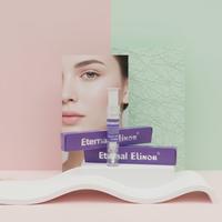 Sérum pour les yeux naturel en marque privée, OEM, Essence de soin des yeux naturelle, faible MOQ, emballage personnalisé en or rose