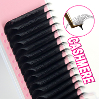 Extensions de Cils Cachemire Méga Volume 0.03 05 07 en Barquette Marque Privée 8-25mm Vente en Gros Cils Cachemire Mat Foncés