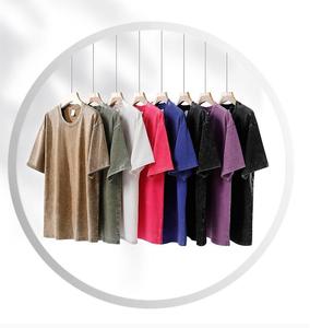 T-shirts vintage lavés en gros pour hommes, en coton, avec logo personnalisé, design imprimé de haute qualité et graphiques sur mesure - Product Image 2