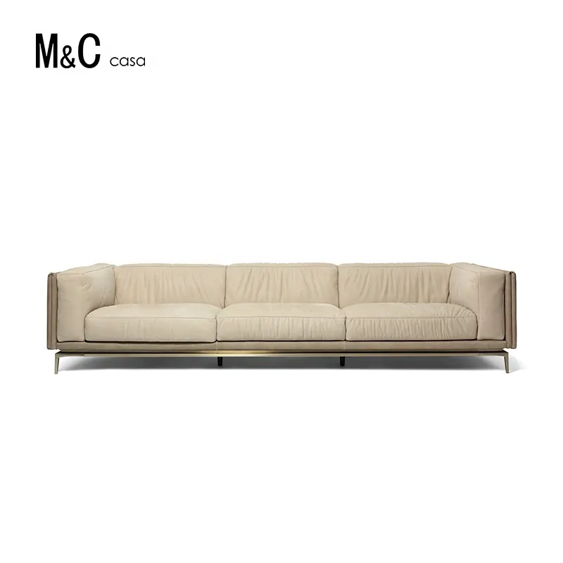 Hochwertige große Leder nach Hause Luxus italienische moderne Design Möbel Sofa Set Luxus Schnitts ofa Wohnzimmer Sofa