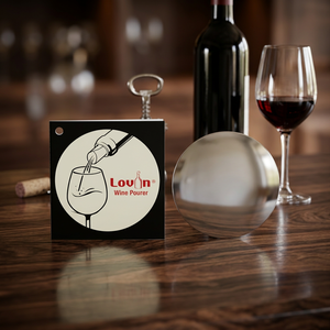 Verseur de vin anti-goutte Lov'in, style festif, en matériau CPP, cadeau promotionnel, emballage en papier, impression numérique, usage professionnel - Product Image 1