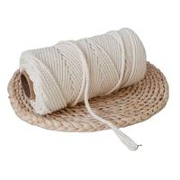 Fil à macramé 100 % coton de couleur unie, cordes souples, fil fantaisie cardé teint en pelote pour tricot à la main et projets de tricot