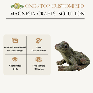 Sculpture décorative <span class=keywords><strong>de</strong></span> grenouille agenouillée texturée vert <span class=keywords><strong>mousse</strong></span>, style vintage, en magnésie, pour intérieur, <span class=keywords><strong>bassin</strong></span>, <span class=keywords><strong>jardin</strong></span>, table ou maison, fabrication OEM - Product Image 1