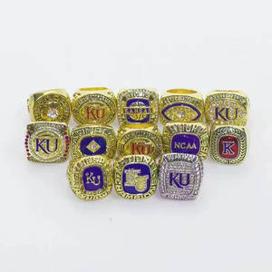 Último Modelo 2026, Anillo de Campeonato de Aleación de los Kansas Jayhawks de la Universidad Estadounidense, Juego de 13 Piezas con Caja de Regalo, Anillo de Campeonato Deportivo de Baloncesto - Product Image 3