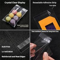Sac en plastique BOPP transparent auto-adhésif avec impression en héliogravure, emballage personnalisé anti-odeur pour bonbons, articles cadeaux/artisanat