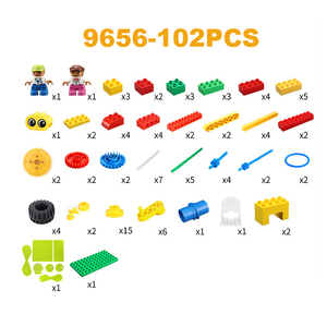 Set di 102 Pezzi di Blocchi da Costruzione a Grandi Particelle 9656, Ingranaggi Motorizzati per Scuola, Istituzioni, Educazione e Illuminazione, Giocattoli per Bambini - Product Image 6