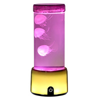 Lampe méduse en plastique à dôme circulaire, LED à changement de couleur, ambiance romantique, élégante, commande par interrupteur, cadeau pour enfant, noir, coupe basse, salon