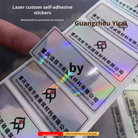 Autocollant laser PVC argenté personnalisé avec surface transparente brillante Étiquettes d'emballage scellées avec logo personnalisé
