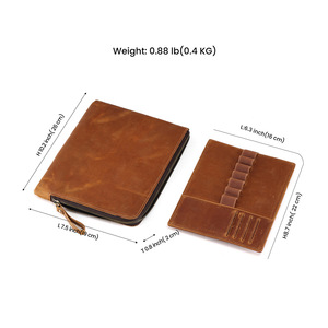 ที่ใส่เครื่องเขียนหนังแท้ K183 สีน้ำตาล กล่องใส่ดินสอหนังแท้สำหรับผู้ชาย สไตล์ยุโรปอเมริกา - Product Image 5