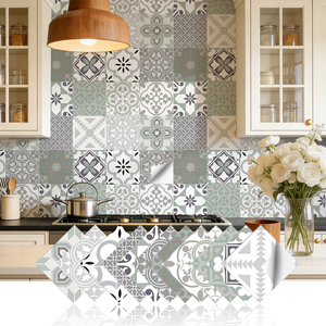 Carreaux muraux en PVC imitation parquet de luxe 15x15cm, autocollants, imperméables, ignifuges, panneaux muraux en mosaïque pour la <span class=keywords><strong>d</strong></span>écoration de la cuisine - Product Image 1