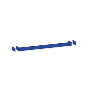 Barre d'espacement Fami pour extension simple, haut L 1250 mm, couleur bleu RAL5012, supports - Product Image 3