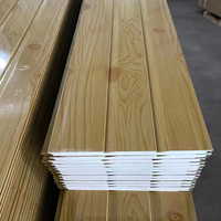 Panneau de revêtement mural extérieur de haute qualité Panneaux sandwich en mousse PU Maison préfabriquée Revêtement extérieur en bois de couleur Matériau isolé