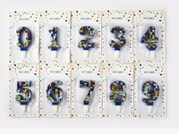 Fournitures de fête directement de l'usine, bougies numérotées de 7 cm, impression claire, design personnalisé, sans fumée, sans gouttelettes, personnalisables, Pâques, Nouvel An