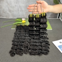 Paquetes de Cabello Humano Virgen sin Procesar de Grado 12A, Ondulado Profundo, de 10-30 Pulgadas, Doble Trama, Envío Rápido, Proveedor