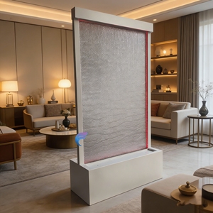 Pastoral Design Frameless Steel <b>Mesh</b> Hanging Water Curtain Indoor Waterfall <b>Screen</b> Room Divider for Wedding - Product Image 3
