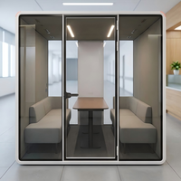 Cabine d'interprétation insonorisée, cabine vidéo insonorisée, cabine acoustique modulaire, bureau intérieur, salle de conférence, cabine d'enregistrement