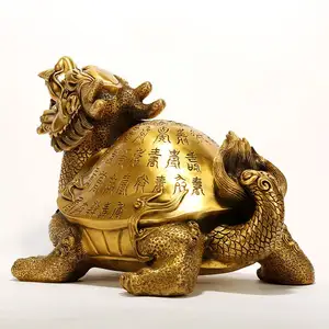 Top Selling High Quality Fengshui Dragon Statues Brass Sculpture For Office Decoration Ornaments