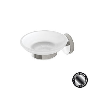 Jabonera City de acero satinado 10.5x12.3xh4, accesorio de baño para montar en la pared - Product Image 1