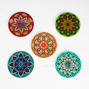 Imanes redondos para nevera con mandala, 3 piezas, pegatinas magnéticas, decoración del hogar, regalos culturales - Product Image 4