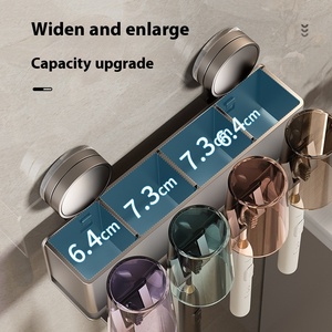Porta spazzolino da denti Non traforato a parete per bagno Hotel a casa tazza di <span class=keywords><strong>plastica</strong></span> <span class=keywords><strong>in</strong></span> vetro ceramico - Product Image 4