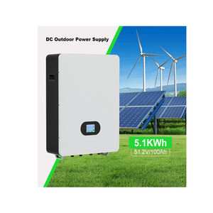 Batterie au lithium LiFePO4 avec BMS, pack de batteries mobiles, connexion parallèle max. 15 unités, 15 kWh, MPPT, usage quotidien avec RS485 et application Bluetooth - Product Image 1