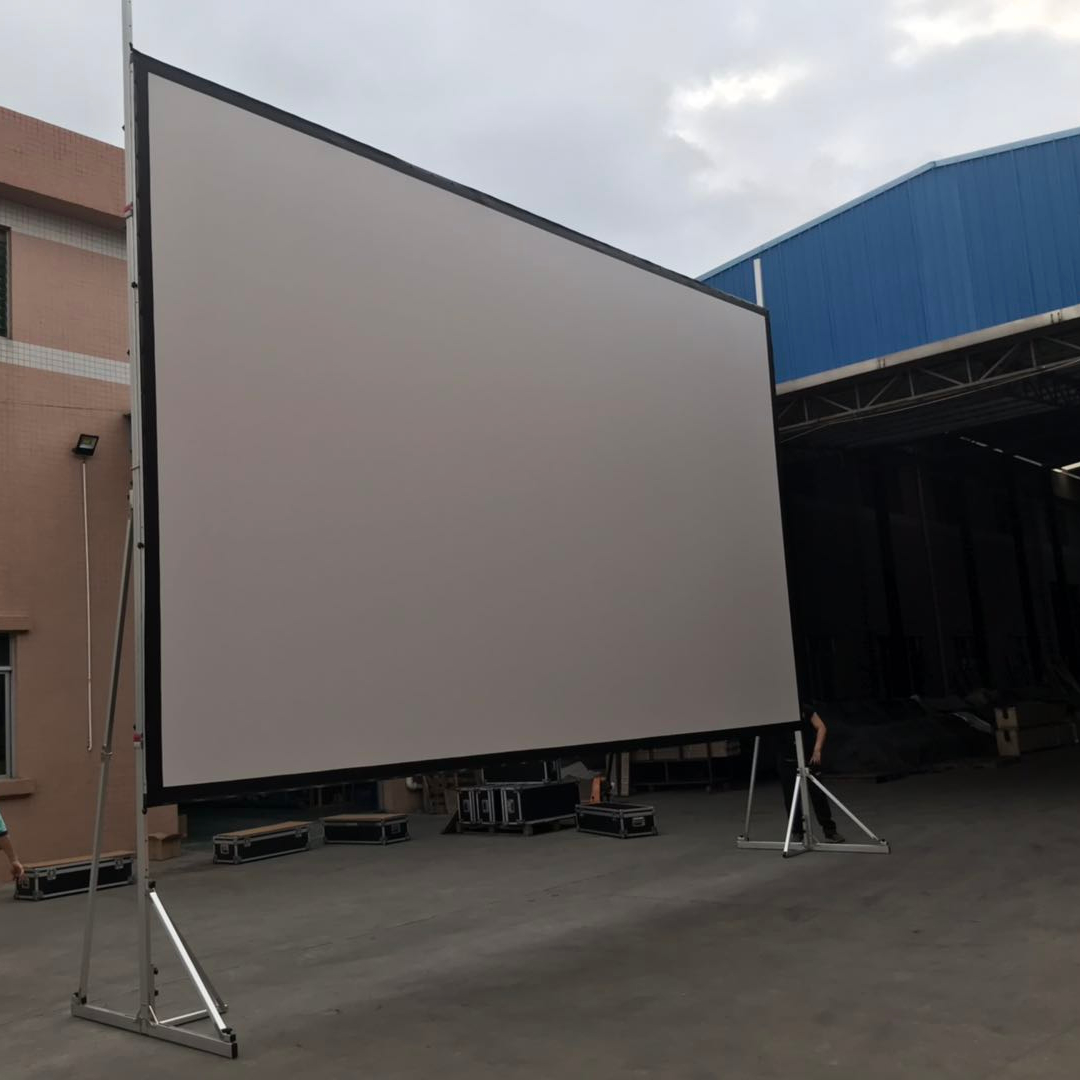 TELON 200inch Indoor Outdoor Movie Fast Fold Projection Screen Portable Projector Screen with Stand