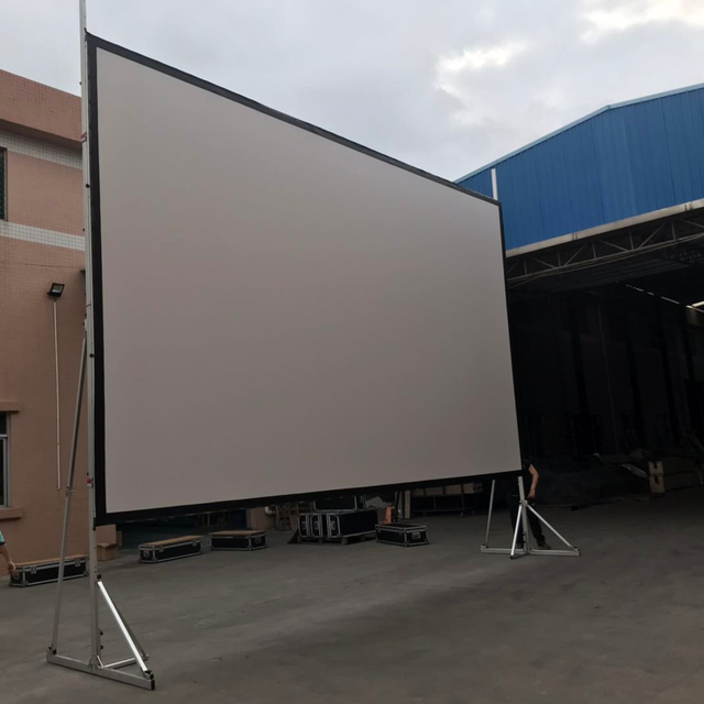 TELON 200inch Indoor Outdoor Movie Fast Fold Projection Screen with Stand Projector Screen