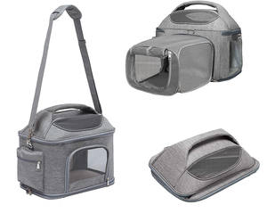 เทปสะท้อนแสง<span class=keywords><strong>2</strong></span>ด้านแบบยืดหดได้กระเป๋าใส่สัตว์เลี้ยงแบบเปิดประตู3บานสำหรับใส่สุนัข - Product Image 1