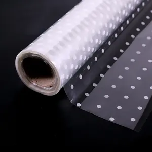 透明圆点玻璃纸卷包装纸包装定制可回收新鲜保鲜膜