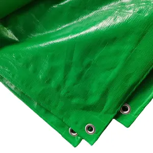 Wholesale Tarps Green Double Side Coated Fabric PE Tarpaulin Sheet Waterproof Utility Bag
