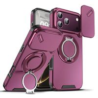Étui de protection antichoc de luxe pour iPhone 18 17 16 15 14 13 12 11 18 Pro Max avec cache coulissant pour appareil photo et support, coque robuste et résistante