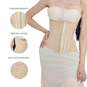 Vêtements de sport quotidiens <span class=keywords><strong>pour</strong></span> le remodelage corporel en Spandex/Nylon avec fermeture réglable à 3 rangées de crochets et œillets - Product Image 1