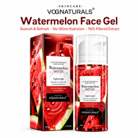 Hidratante Facial OEM de Sandía con Niacinamida y Vitamina E, Gel Ligero, Prebase Hidratante, Maquillaje de Larga Duración (hasta 12H) para una Piel Luminosa