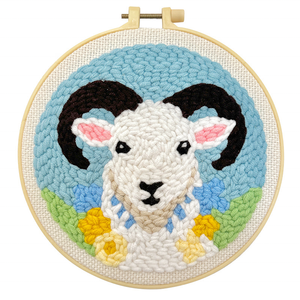 Kit de broderie DIY à thème animal fait main, matériel de broderie au poinçon avec fil polyester, marque XIXI - Product Image 1