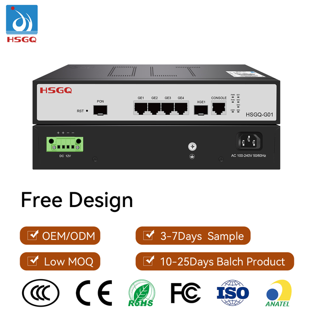 HSGQ-G01 Mini GPON OLT 1 Port Factory Price with SFP C++ C+++ Single Port OLT GPON 1 Port Olt