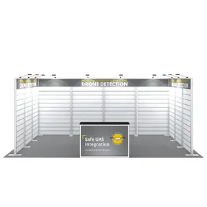 10x20 Reusable Custom Printed Aluminum Advertising Promotion Shelf Showcase Stand Exhibition Slat Wall Trade Show Booth Display