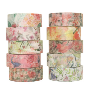 ชุดเทปวาชิสร้างสรรค์ DIY 40 ม้วน ลายกลีบดอกไม้สีชมพู สำหรับงานประดิษฐ์ ของตกแต่ง ของขวัญ - Product Image 1