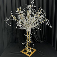 Arbre de Noël en cristal blanc transparent de luxe SMS pour les centres de table de mariage, décoration d'événements