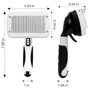 Brosse de toilettage professionnelle de haute qualité pour animaux de compagnie, outil de nettoyage et de bain pour petits animaux, durable, pour chiens et chats, en acier inoxydable et PP - Product Image 2