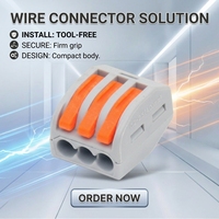 Connecteurs de câblage 3P femelles à contact plat en cuivre pour boîtier PC, 250V 32A, raccord rapide compact universel