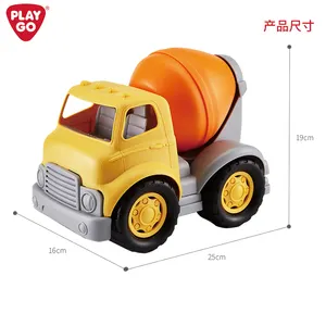 PLAYGO CITY מיקסר מלט פלסטיק לשני המינים צעצוע עובד כמו משאית בטון ומשאית מיקסר