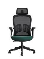 Chaise de bureau ergonomique pivotante réglable à dossier haut en maille avec support lombaire, prix d'usine